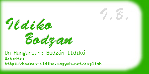 ildiko bodzan business card